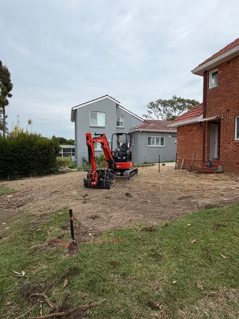 Garage demolition in progress